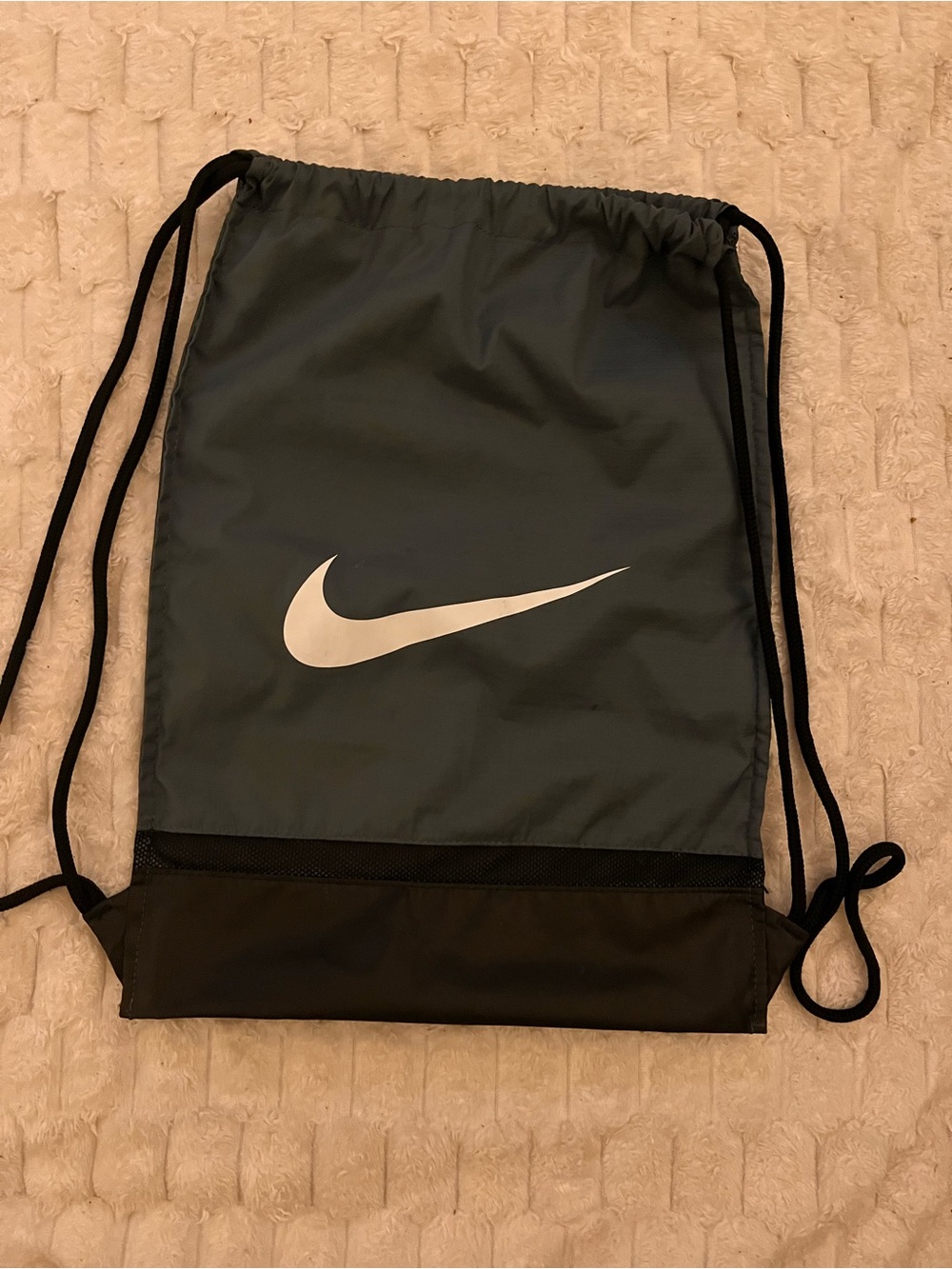 Nike Men's Drawstring Gym Sack - Dark Gray/Black